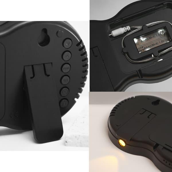 Digital vekkerklokke for soverom, LED-display, 12/24 timer, uke, dato...