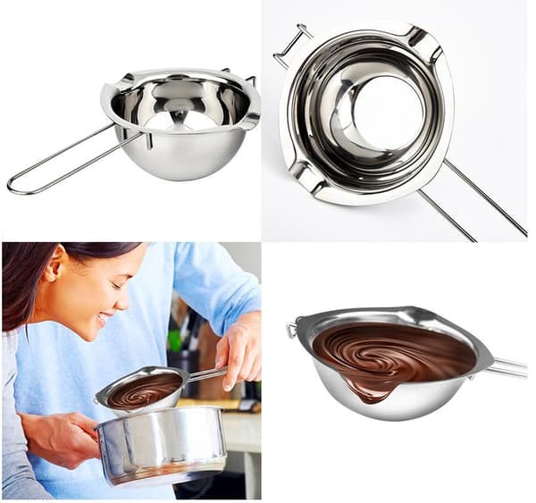 Skål 400 ML, bain - marie i rustfrit stål til chokolade, suga