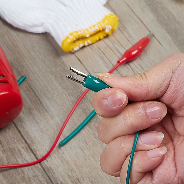 Testkabel alligator clips forbindelseskabel 5 farver 10 lang 50C
