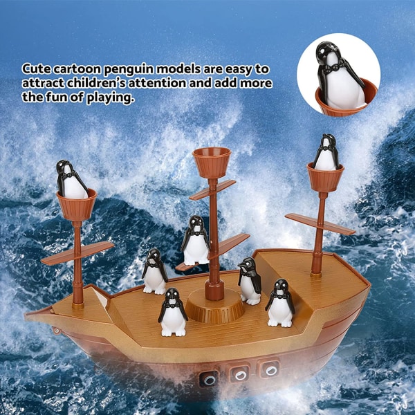 Spennende piratskip balanse spill ikke la pingvinene falle til