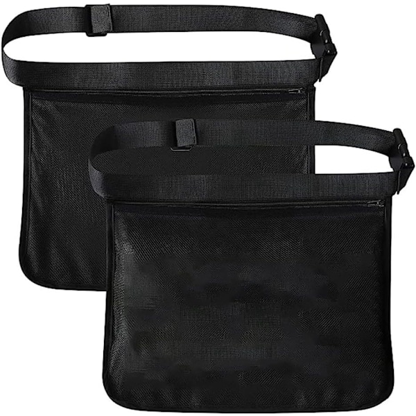 2-pack tennisbollshållare, tennisbollshållarfickor, tejpållare, justerbar tennisbollsnätficka, midjefickor