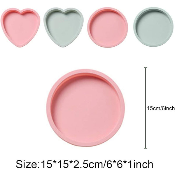 Non-Stick Silikoneform Bageform 6 Tommer Kager Kager Brød