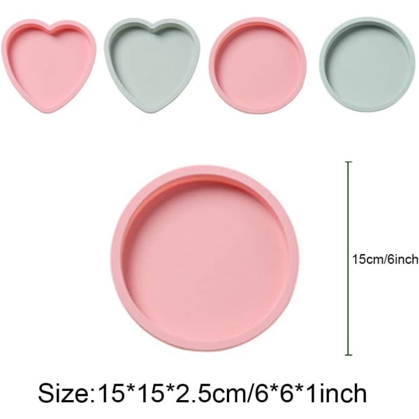 Non-Stick Silikonform Bakform 6 Tum Kakor Bakverk Bröd