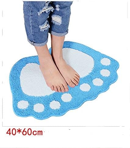 Skridsikker og absorberende bademåtte, stort fødder design, polyester,