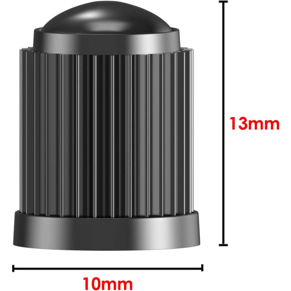 (Pakke med 30) Dekkventildeksel med gummi O-ring universalstamme