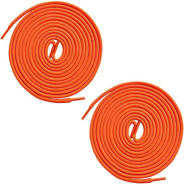 2 kpl 150 cm pyöreät saappaan nauhat（oranssi）, ø5 mm pyöreät saappaan nauhat fo