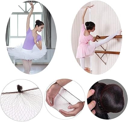 40 stk. sorte hårnett, usynlig chignon-nett elastisk kant Mes