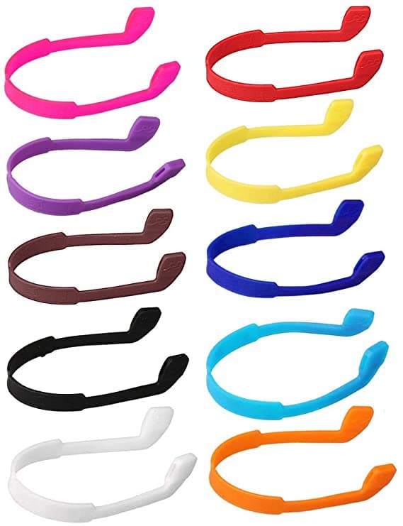 10-pack silikonögonglasögonband, halkfria barn solglasögon