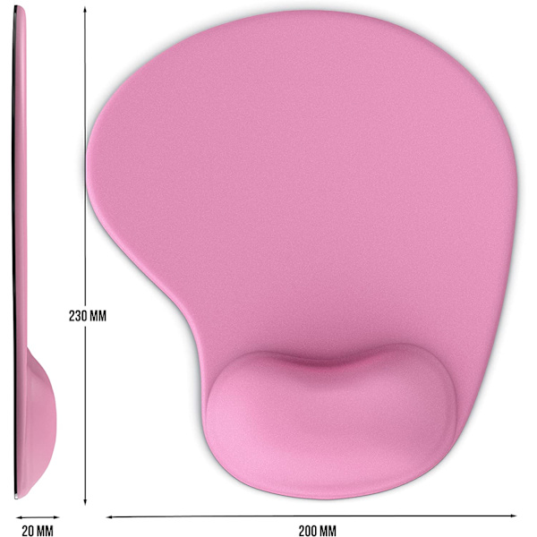 Mørk Pink - Gel Musemåtte - Gaming Håndledsstøtte - Musemåtte Håndled