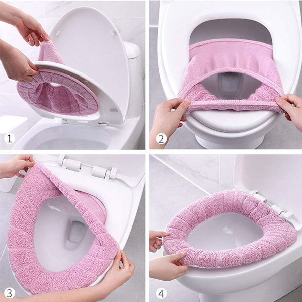 Toalettstolsskydd Retractable Toalettkudde Matta Mjuk Tvättbar