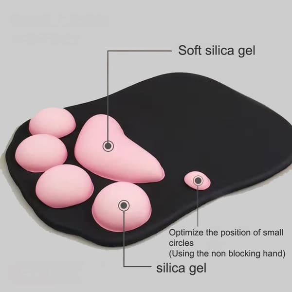 Musematte med gel håndleddsstøtte, ergonomisk musematte, sklisikker gni
