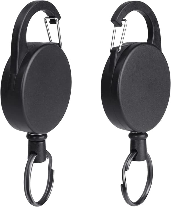 Retractable Key Holder, 2PCS Retractable Key Badge Holder, Key C