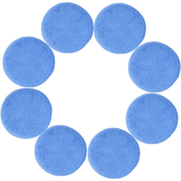 8 puder til voksapplikation - i mikrofibre - blå - 12 cm