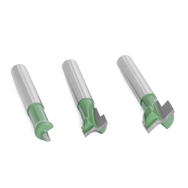 6mm skaft nøglehul fræser sæt, med 5/16\", 3/8\", 1/2\" skærediameter.