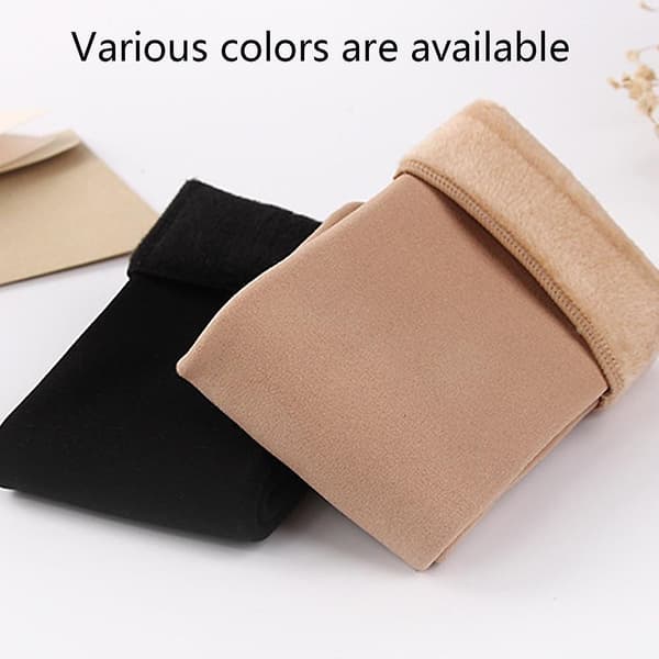 Plush Padded Mid-tube Warm Socks Solid Color Snow Socks Thigh Hig
