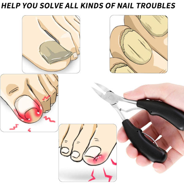 Precision Nagelklippare Tång för Tjocka eller Inväxta Tårnaglar, Rolig