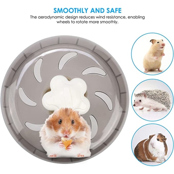 To Hamster Løbehjul 13cm Plastik Ultra Stille Smådyr