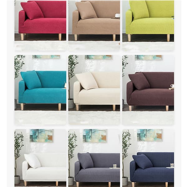 Elastisk stretchdeksel for 2-seters sofa, myk passform, grå 145-185cm