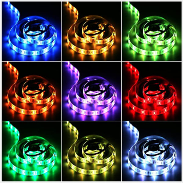 9,84ft USB LED-ljuslist, USB-slingljus med fjärrkontroll, DI
