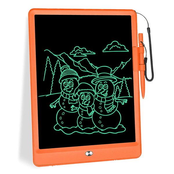10 tuuman LCD-kirjoitustaulutietokone (keltainen) aikuisille lapsille, lasten piirustus
