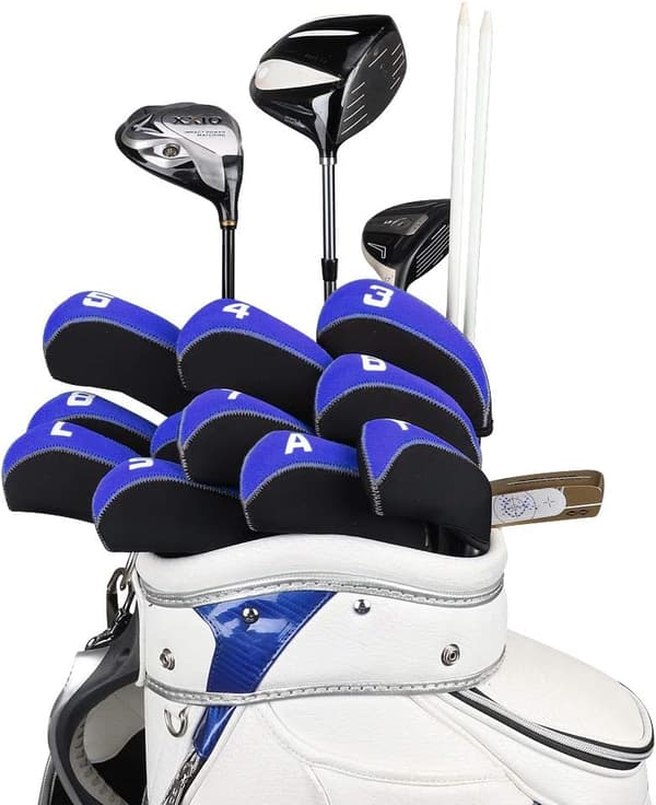 Big Teeth 11-pack Neopren Golfklubbs Skyddande Överdrag med Nummer