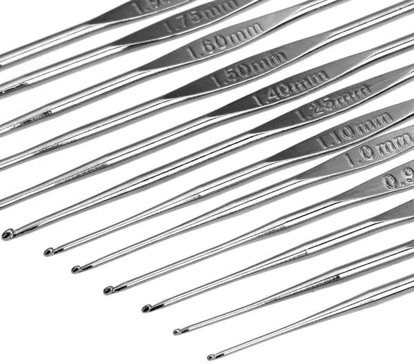 100 st stickningstillbehör 22 st aluminium sticknings C