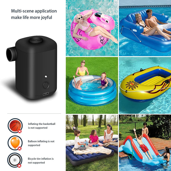 Sähköpumppu 2 in 1 Kannettava langaton USB-ladattava puhallin