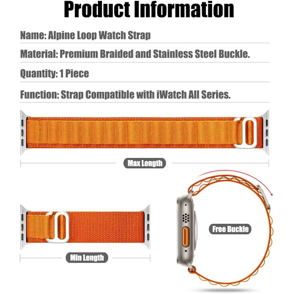 AL - Star Light - Alpine Loop-rem til Apple Watch