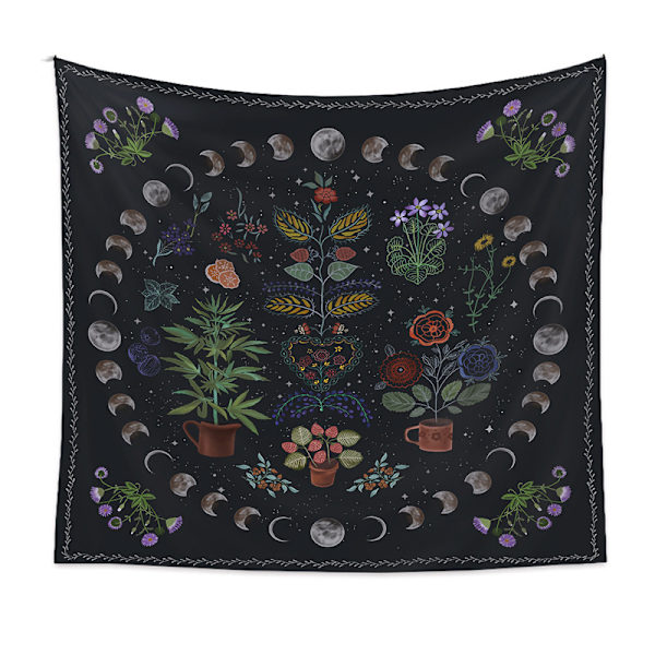 130x150cm Mandala Vægophæng Gobelin til Natur Dekorationer Sengetæppe Tæppe til Hjem Stue Soveværelse Sovesal Dekor(E)