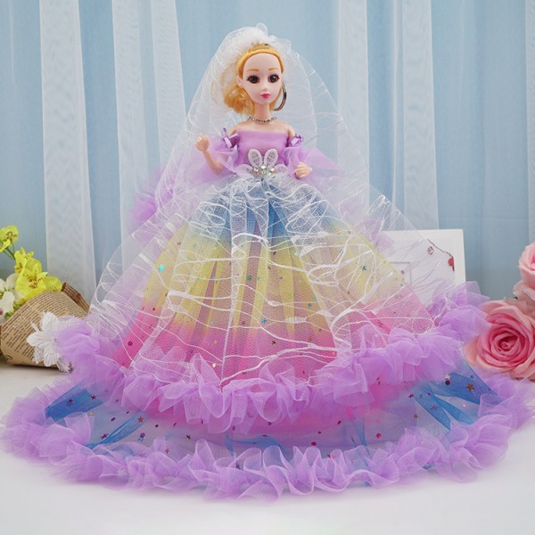 Yksi (violetti, korkeus 40 cm) kangasnukke lasten lelu, Barbie Princ