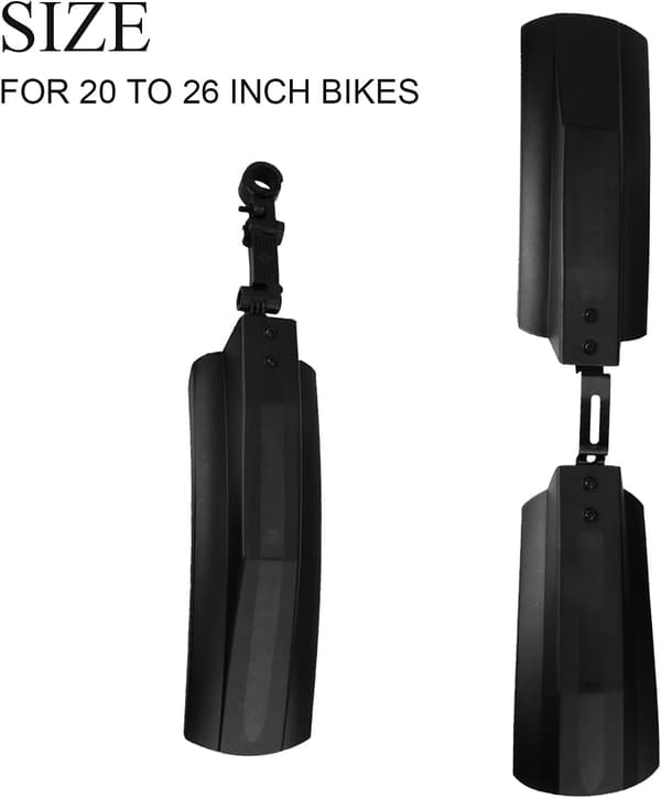 Sort - Snescooter Mudguards Foran og Bagpå til Mountainbikes