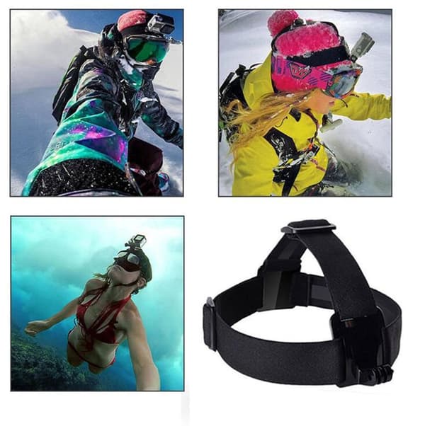 Basics Hodebånd Kameramontering for GoPro Kompatibel med Gopro H