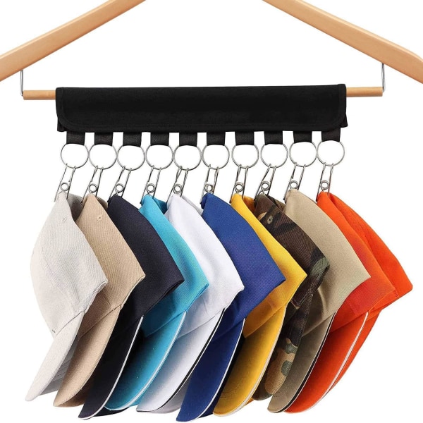 (2 stk. Sort) Hattehylde til Baseball Caps Hat Organizer Holder til H