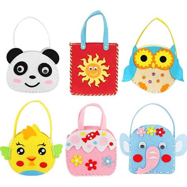 6 pakker Sysæt Kreativ Hobby Børn Begynder DIY håndtaske