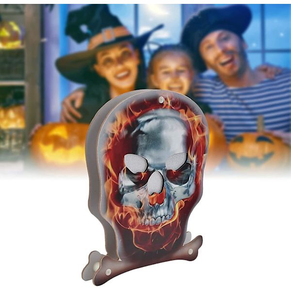 Skelettljus, LED-Halloweenljus i form av dödskalle, mini bärbar