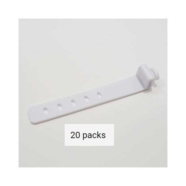 20 paket (vit, ca 85*12mm) bärbar datakabel nätverkskabel