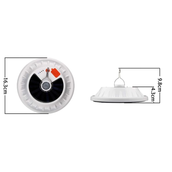 USB Sol Campinglys med Fjernkontroll - Hengende IPX7 Vann
