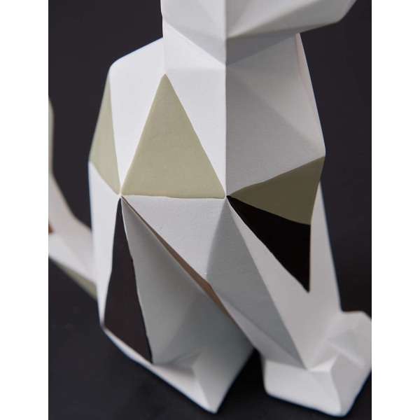 Katt Skulptur Staty Geometrisk Figur Dekor Polyresin Konst