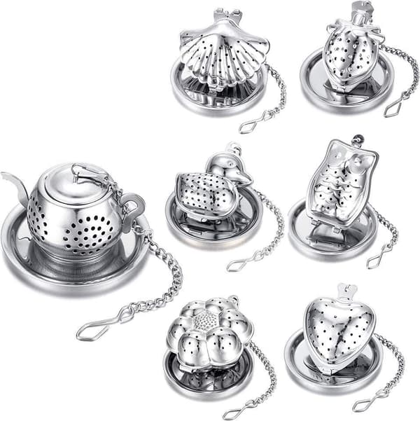 8 st teinfuser 8/20 rostfritt stål djurformad mat, ört