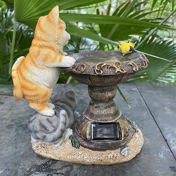 Katt Hagedekorasjon, Hagefigurer, Solcellelamper for Utendørs
