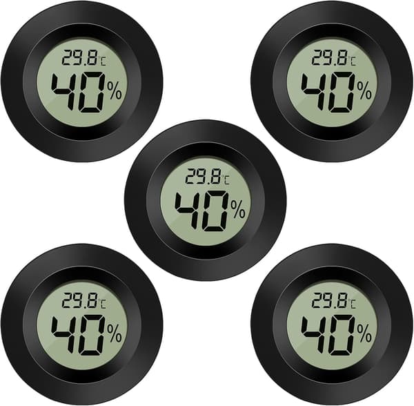 5-pack Digital LCD Hygrometer Termometer för Utomhus Fuktighet