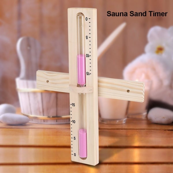 15 Minutters Sauna Timeglass, Tre Roterende Sauna Sand Timeglass m