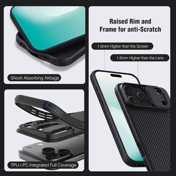 Etui til iPhone 17 PRO MAX, Svart