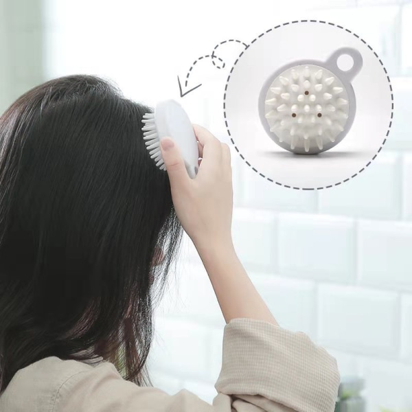Silikon vaskebørste krystall hode massasje børste hodebunn prot