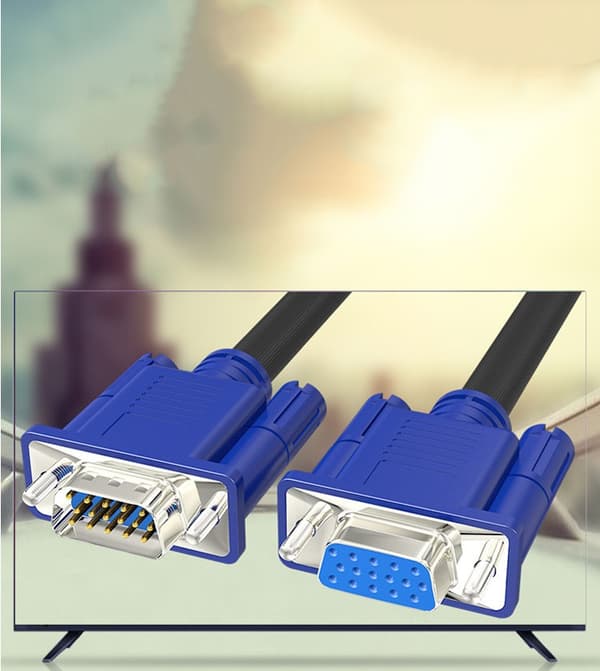 VGA-VGA-kaapeli 3m musta - VGA-uros-VGA-uros-sovitin