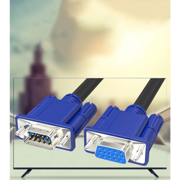 VGA-VGA-uroskaapeli 3 m musta - VGA-uros-VGA-urossovitin Ca