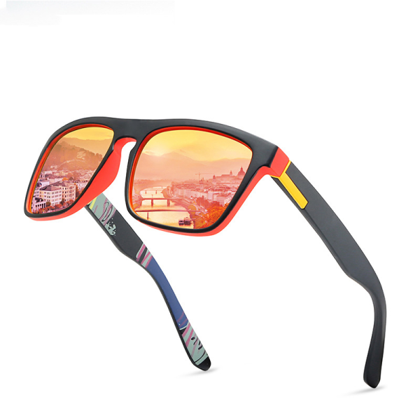 1 Piece Red Fiber Polarized Shooting Glasses Night Driving Glass