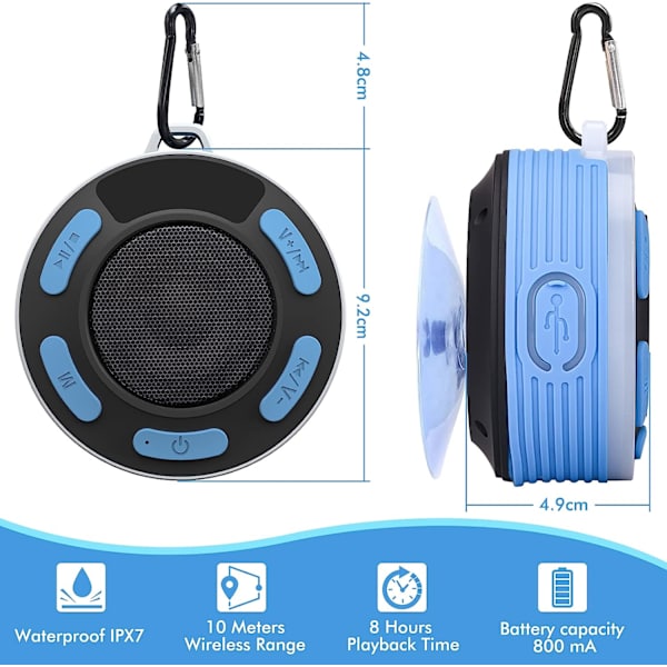 Bærbar Bluetooth-bruserhøjttaler