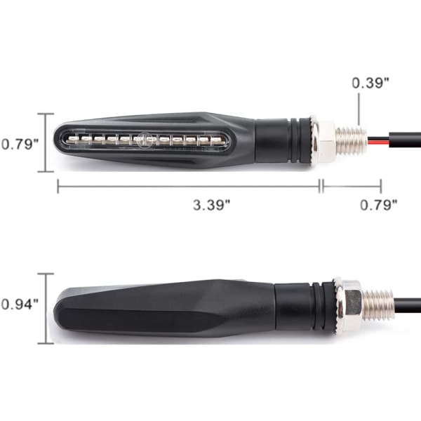 Motorcykel Blinklys Indikator Blinklys Amber Flowing Sequenti