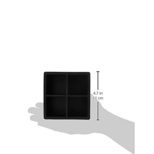 Kommerciel 2-pak silikone isterningforme, 4 isterninger pr. form,